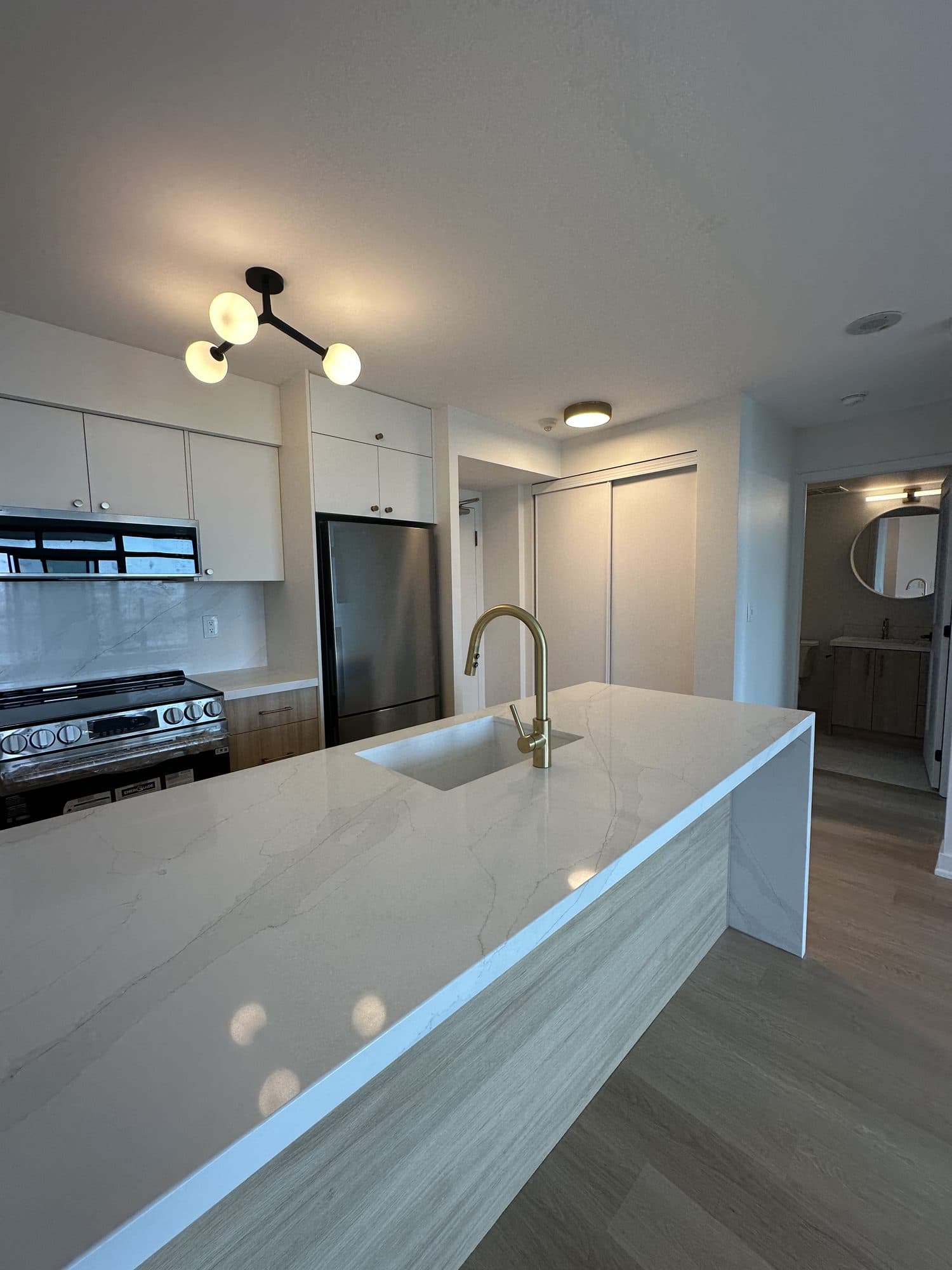 A condo renovation by Woodstellar — kitchen, bathroom and flooring